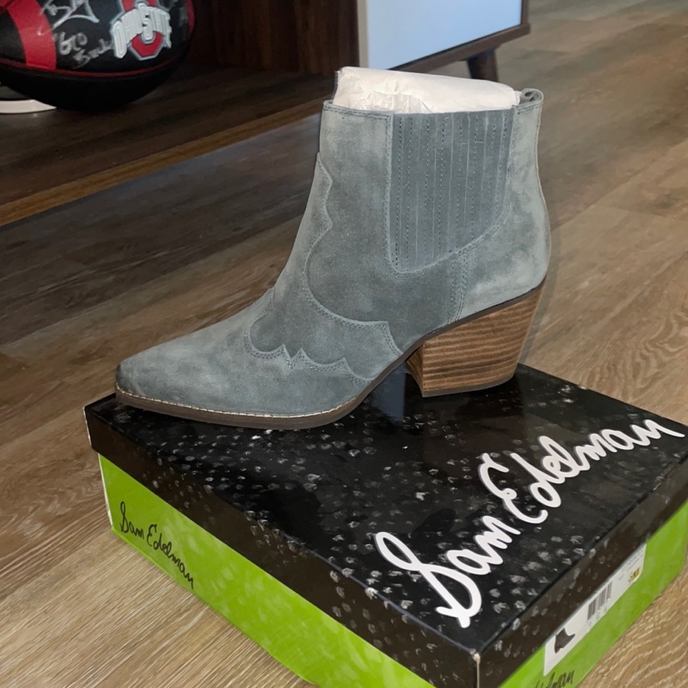 Sam Edelman Ankle boots Winona Grey Suede. New in box. Never worn.